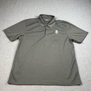 Clique XL Performance Polo Gray Embroidered Lion LeoAtLaw Moisture Wicking